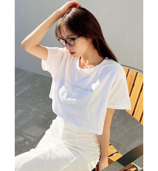 RESEXXY「ロゴ刺繍Tシャツ」|Tシャツ・カットソー|ホワイト