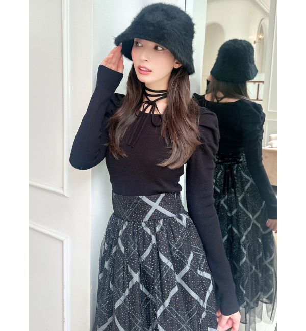 RESEXXY「チョーカーデザインニットトップス」|ニット・セーター|