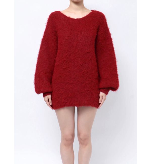 RESEXXY「ルーズマフラーニットチュニック」|ワンピース|