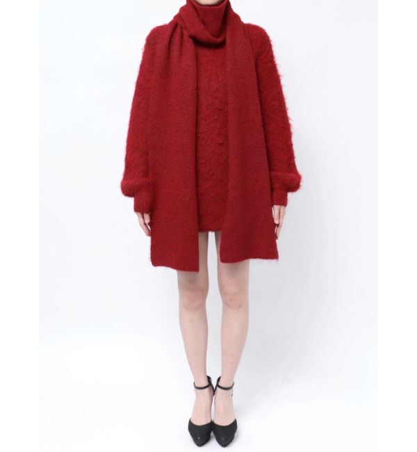 RESEXXY「ルーズマフラーニットチュニック」|ワンピース|