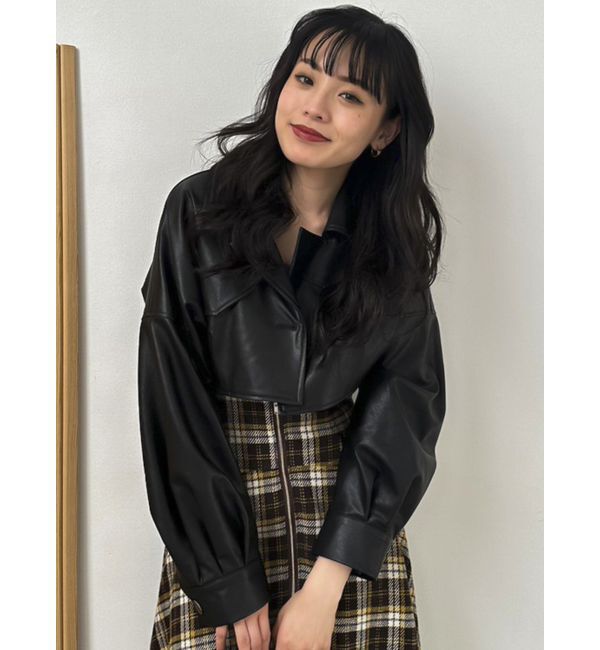 dazzlin「ショートカーブライダースジャケット」|ライダースジャケット|