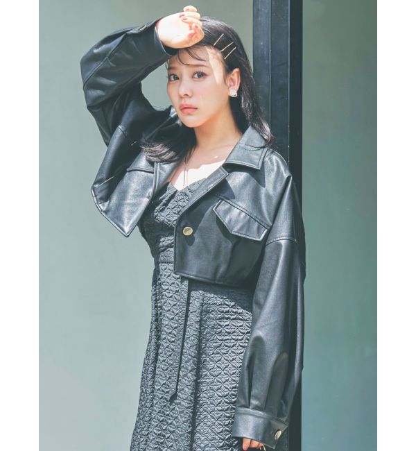 dazzlin「ショートカーブライダースジャケット」|ライダースジャケット|