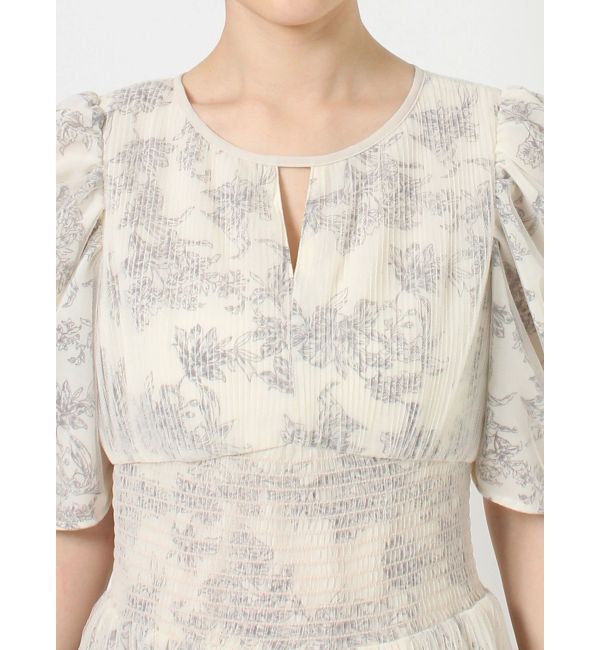 dazzlin「チュールフラワープリーツドレス」|ワンピース|