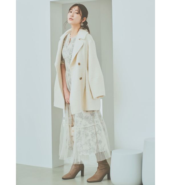 dazzlin「チュールフラワープリーツドレス」|ワンピース|