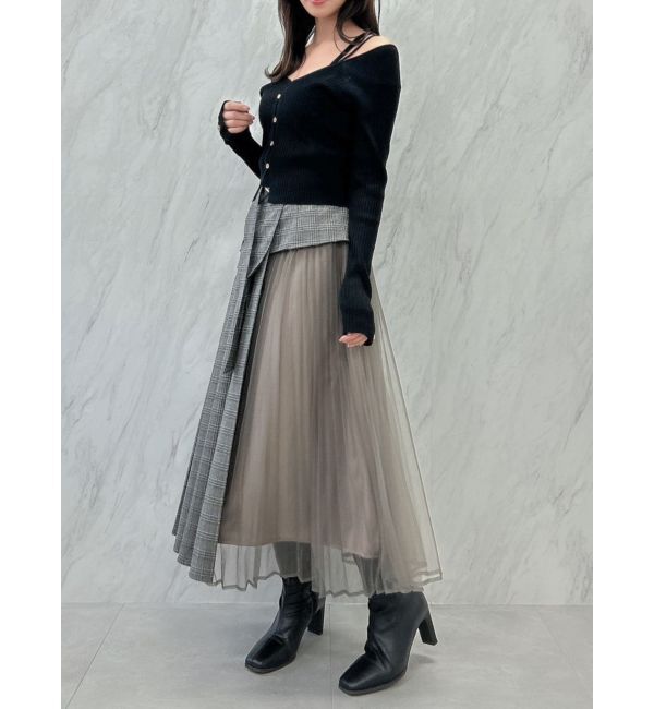 dazzlin「チュールレイヤードプリーツスカート」|スカート|