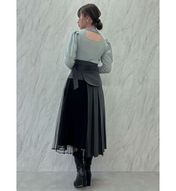 dazzlin「チュールレイヤードプリーツスカート」|スカート|
