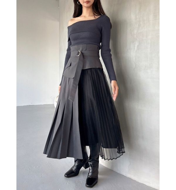 dazzlin「チュールレイヤードプリーツスカート」|スカート|