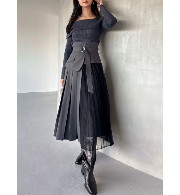 dazzlin「チュールレイヤードプリーツスカート」|スカート|