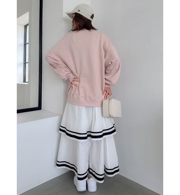 dazzlin「バイカラーラインティアードスカート」|スカート|