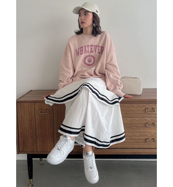 dazzlin「バイカラーラインティアードスカート」|スカート|