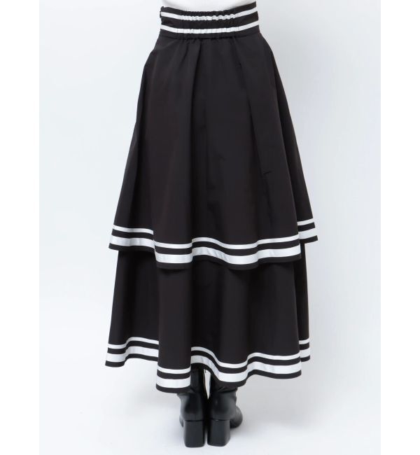 dazzlin「バイカラーラインティアードスカート」|スカート|
