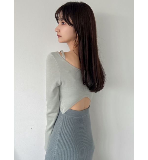 dazzlin「カーデレイヤーバックオープンニットワンピース」|ワンピース|