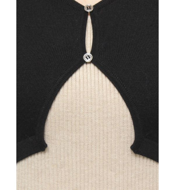 dazzlin「カーデレイヤーバックオープンニットワンピース」|ワンピース|