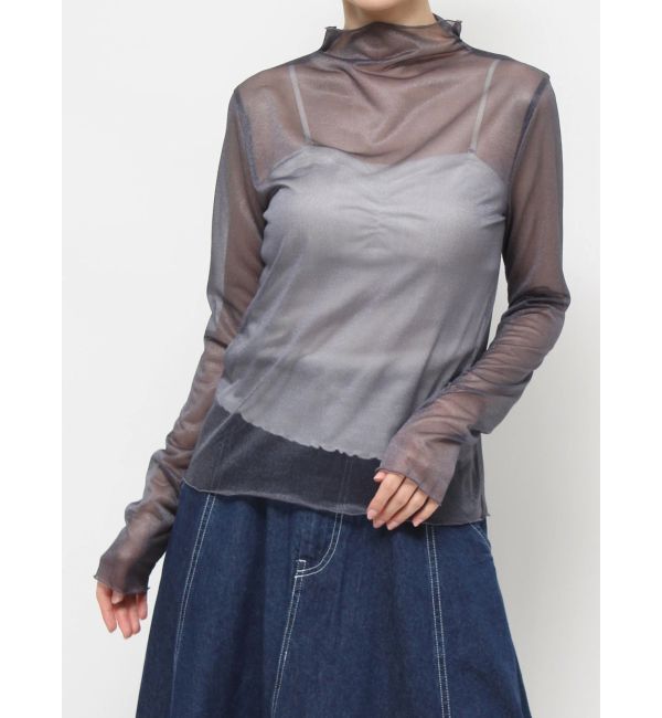 dazzlin「シアーグロスインナーカットソー」|Tシャツ・カットソー|ネイビー