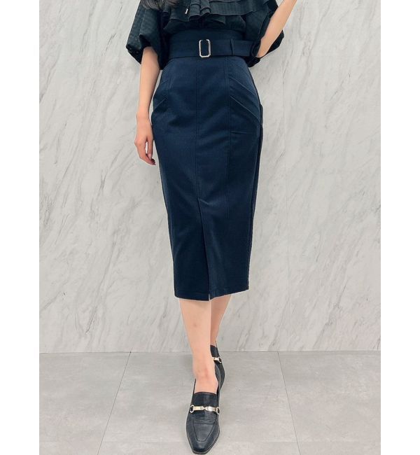 dazzlin「タイトギャザータックスカート」|スカート|ネイビー
