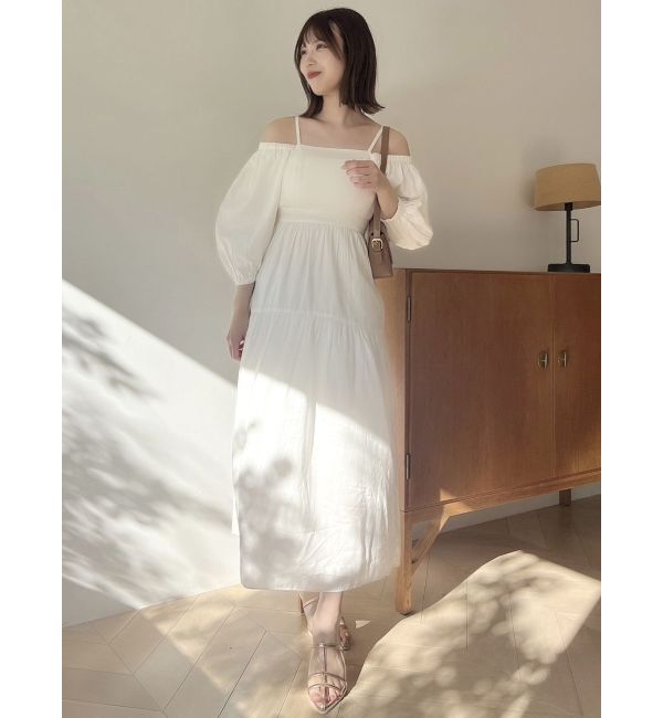 dazzlin「バックオープンボリュームコットンワンピース」|ワンピース|