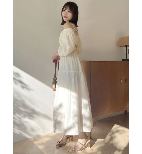 dazzlin「バックオープンボリュームコットンワンピース」|ワンピース|