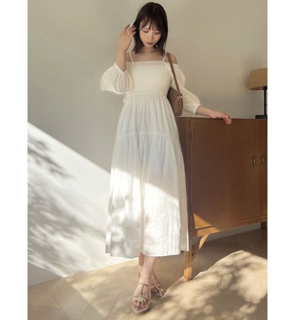 dazzlin「バックオープンボリュームコットンワンピース」|ワンピース|