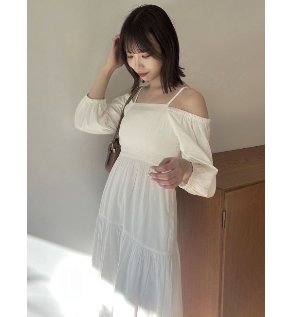 dazzlin「バックオープンボリュームコットンワンピース」|ワンピース|