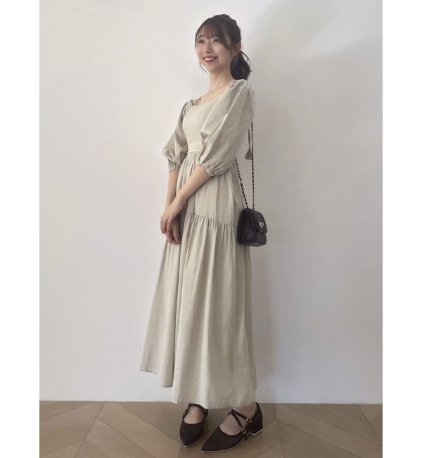 dazzlin「バックオープンボリュームコットンワンピース」|ワンピース|