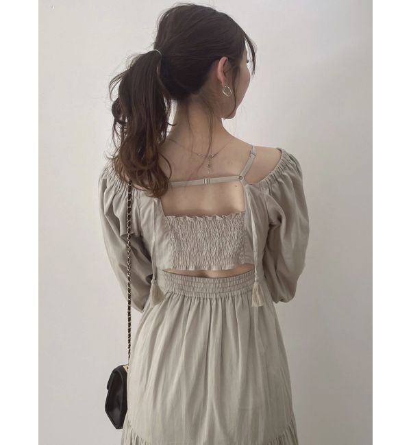 dazzlin「バックオープンボリュームコットンワンピース」|ワンピース|