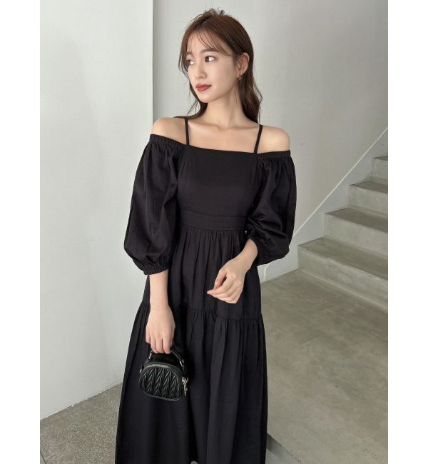 dazzlin「バックオープンボリュームコットンワンピース」|ワンピース|