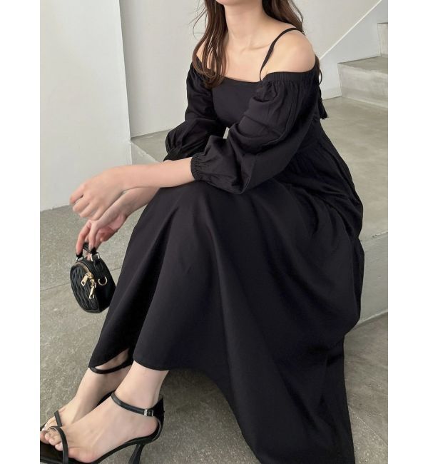 dazzlin「バックオープンボリュームコットンワンピース」|ワンピース|