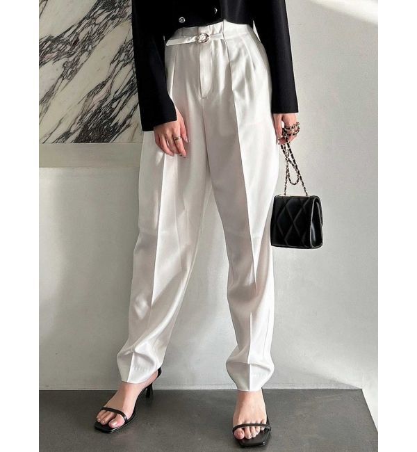 dazzlin「ハイウエストタックテーパードパンツ」|その他|