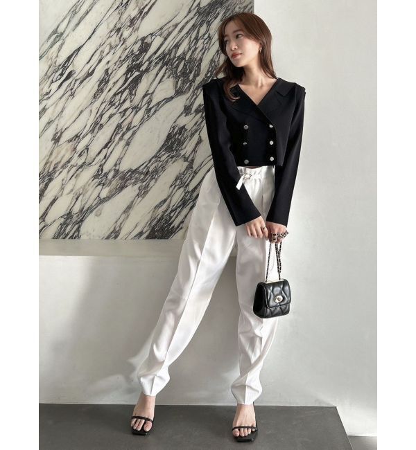 dazzlin「ハイウエストタックテーパードパンツ」|その他|