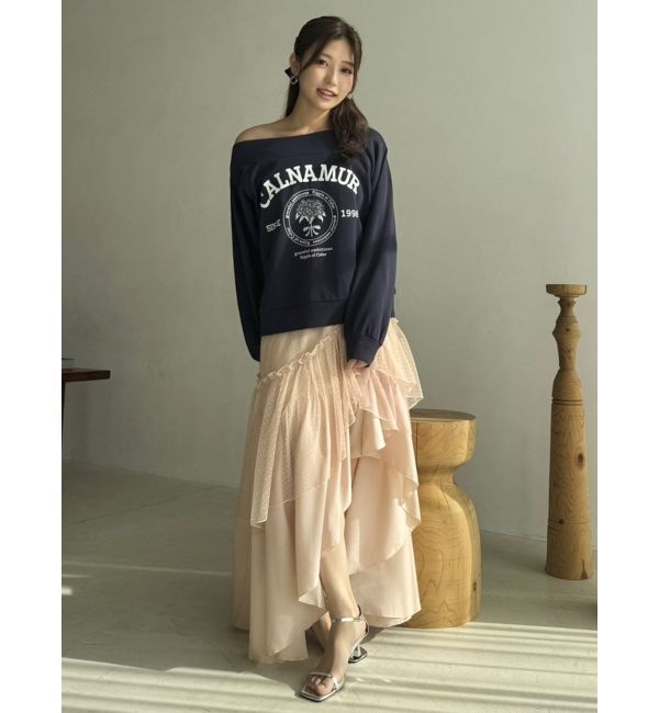 dazzlin「【CALNAMURコラボ】カルミアプリント オフショルダー プルオーバー」|スウェット・ジャージ|