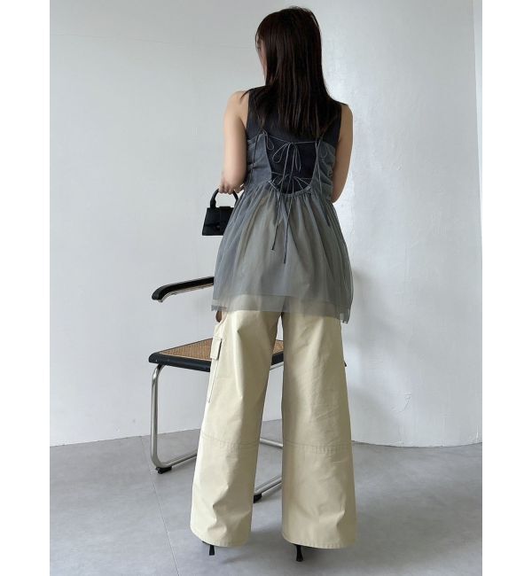 dazzlin「【WEB限定】チュールキャミトップス」|キャミソール|