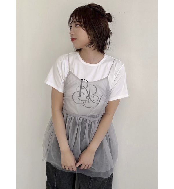 dazzlin「【WEB限定】チュールキャミトップス」|キャミソール|