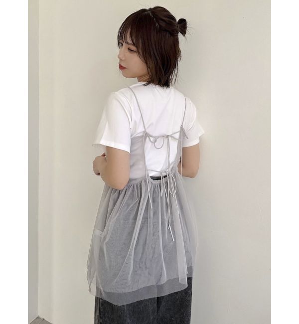 dazzlin「【WEB限定】チュールキャミトップス」|キャミソール|