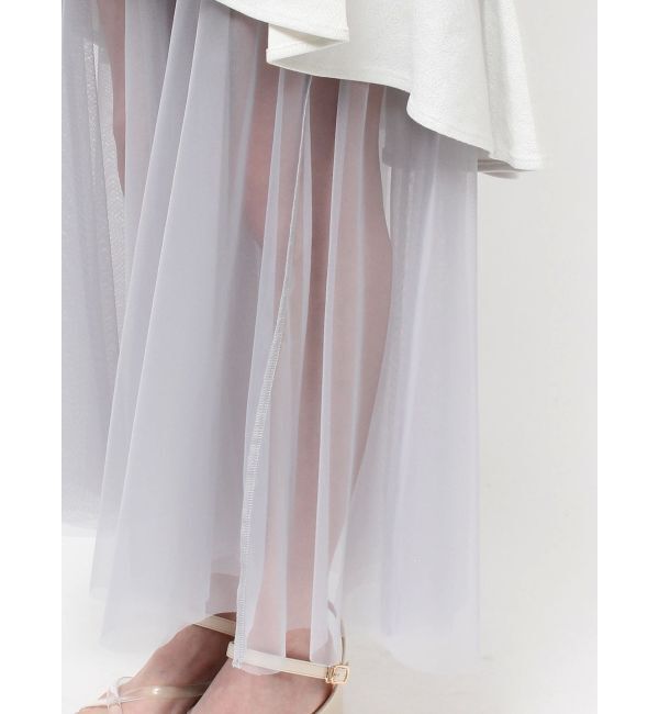 dazzlin「チュールドッキングデニムスカート」|スカート|