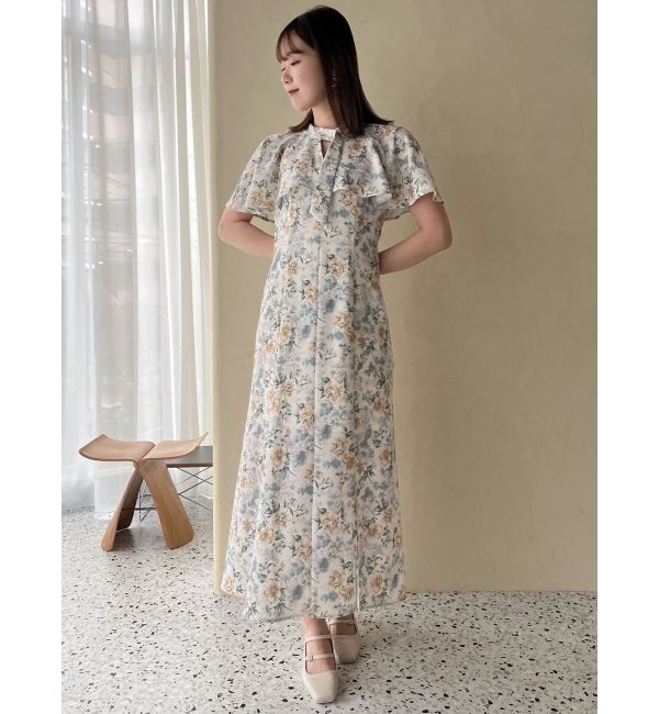 dazzlin「ケープフレアフラワーワンピース」|ワンピース|