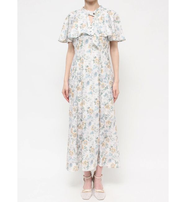 dazzlin「ケープフレアフラワーワンピース」|ワンピース|