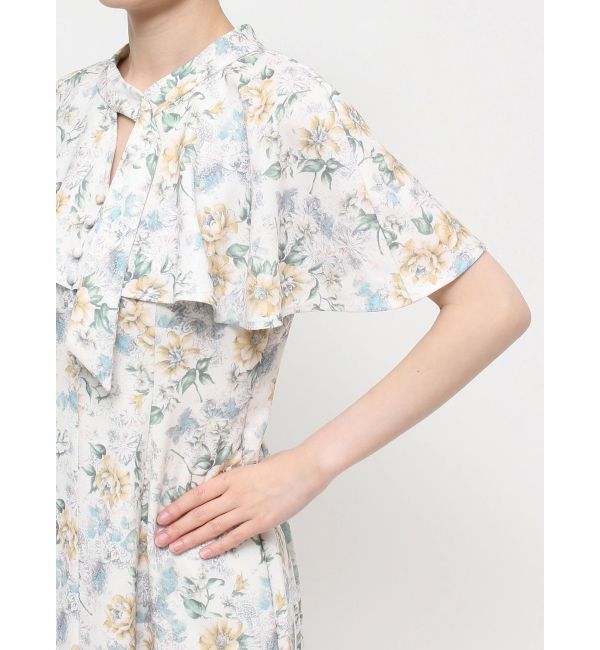 dazzlin「ケープフレアフラワーワンピース」|ワンピース|