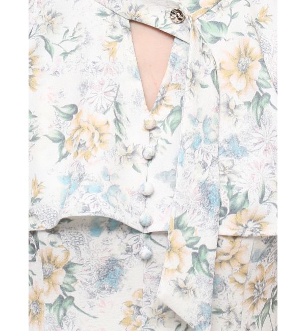 dazzlin「ケープフレアフラワーワンピース」|ワンピース|