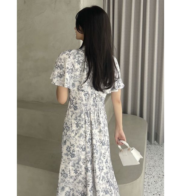 dazzlin「ケープフレアフラワーワンピース」|ワンピース|