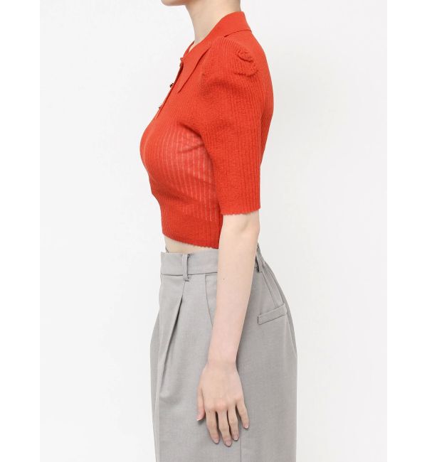 dazzlin「シアーニットポロ」|ニット・セーター|