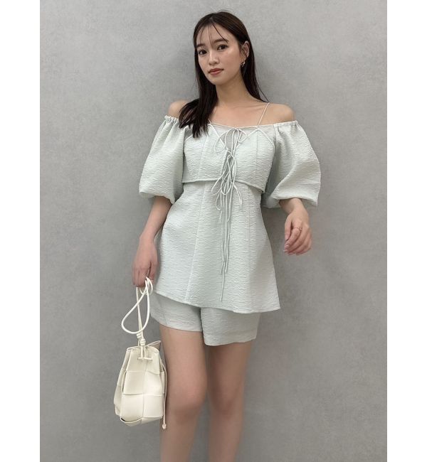 dazzlin「【SETUP】ビスチェレイヤードペプラムブラウス※セットアップ対応」|シャツ・ブラウス|