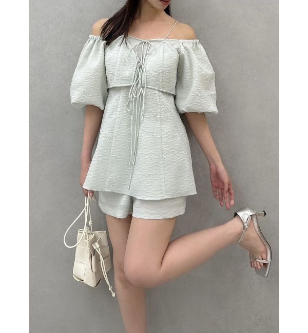 dazzlin「【SETUP】ビスチェレイヤードペプラムブラウス※セットアップ対応」|シャツ・ブラウス|