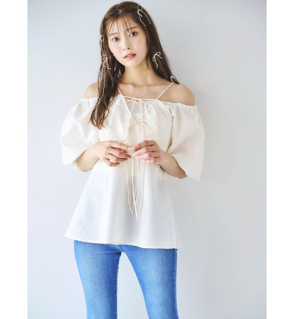 dazzlin「【SETUP】ビスチェレイヤードペプラムブラウス※セットアップ対応」|シャツ・ブラウス|