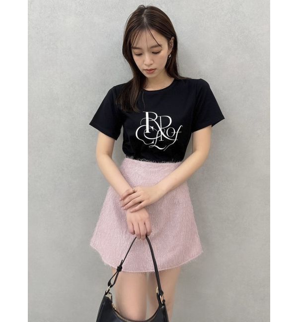 dazzlin「レースアップラメシャギーミニスカート」|スカート|