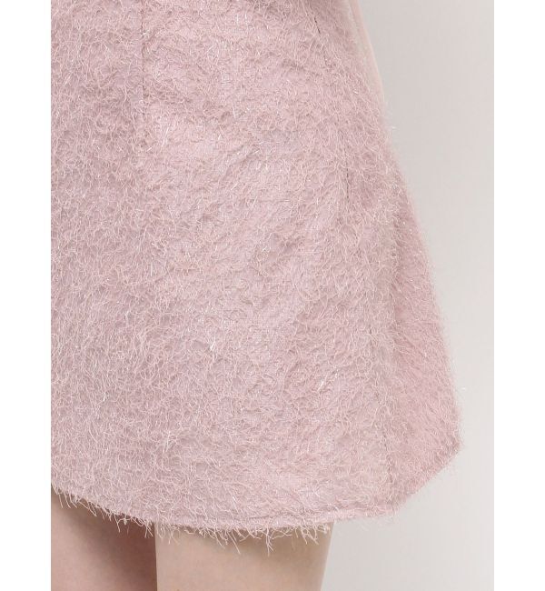 dazzlin「レースアップラメシャギーミニスカート」|スカート|