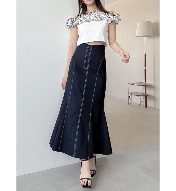 dazzlin「オーバーフリルフショルカットソー」|Tシャツ・カットソー|