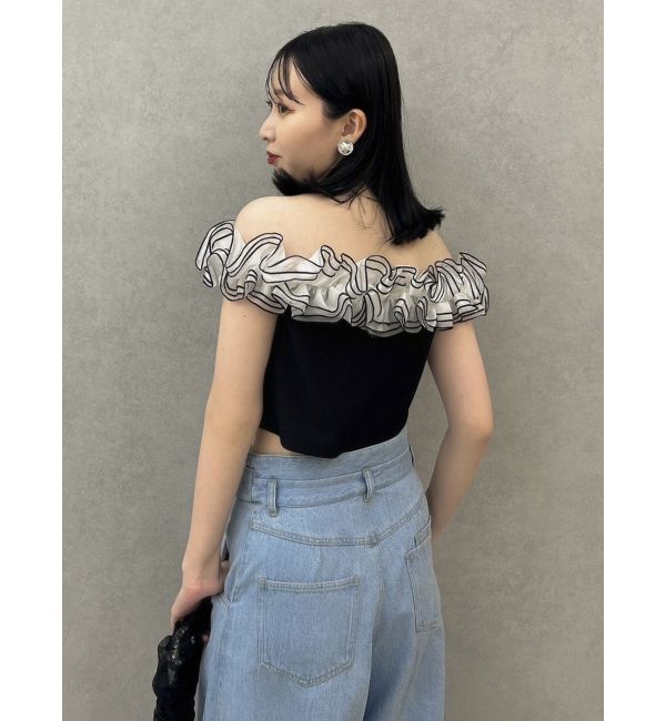 dazzlin「オーバーフリルフショルカットソー」|Tシャツ・カットソー|