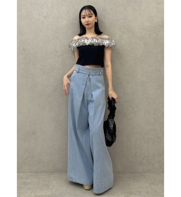 dazzlin「オーバーフリルフショルカットソー」|Tシャツ・カットソー|