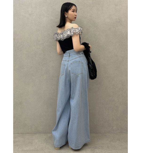 dazzlin「オーバーフリルフショルカットソー」|Tシャツ・カットソー|