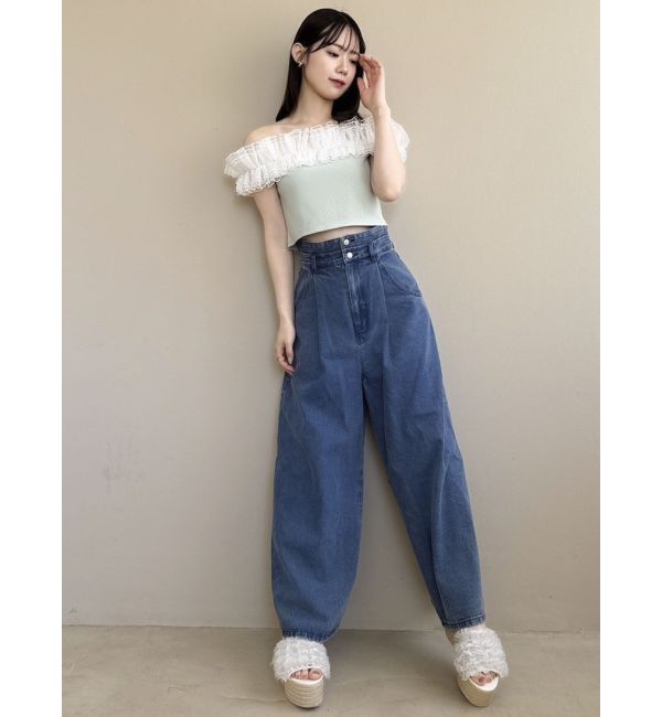 dazzlin「オーバーフリルフショルカットソー」|Tシャツ・カットソー|